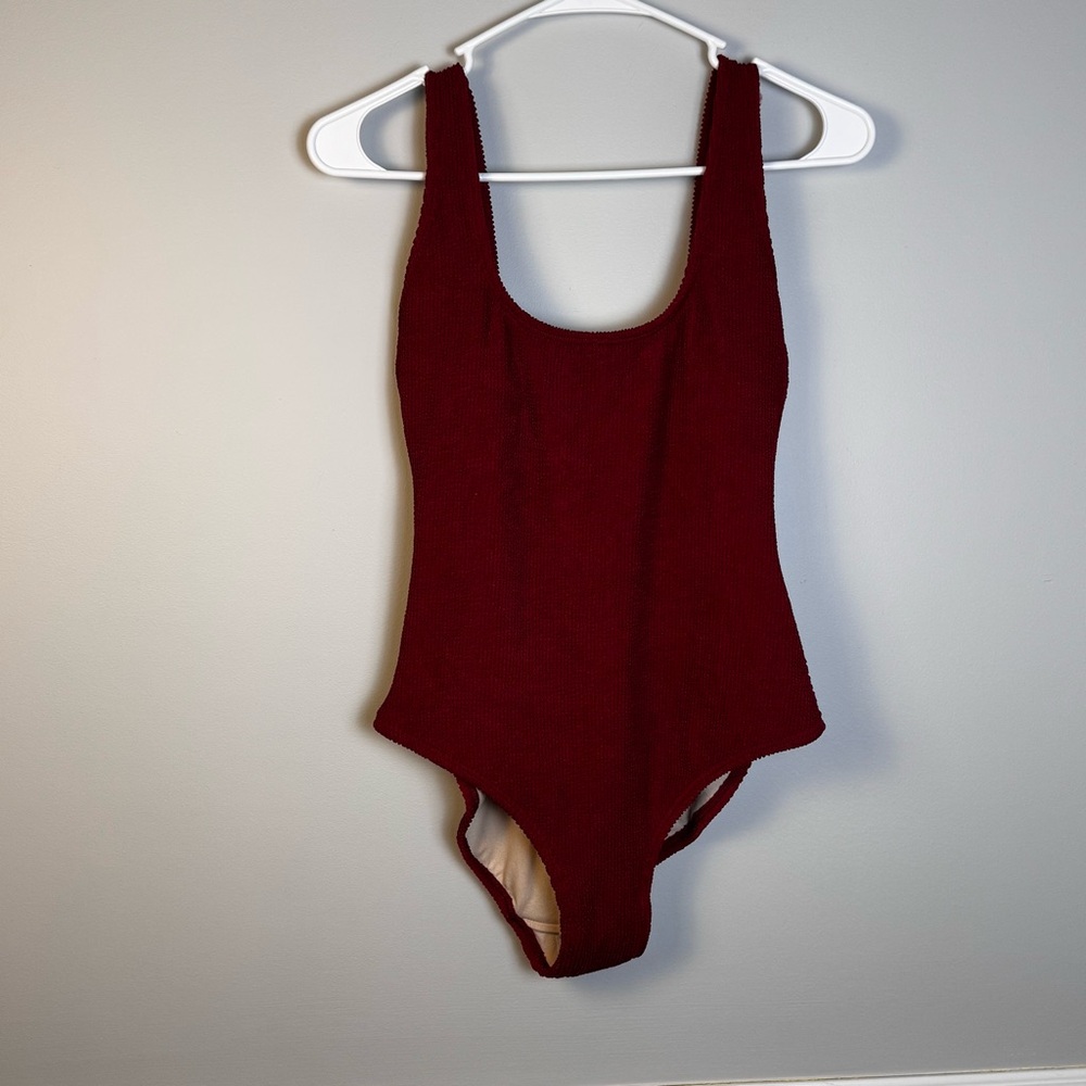 Kona Sol Burgundy One Piece‎ Swimsuit (A1-33)